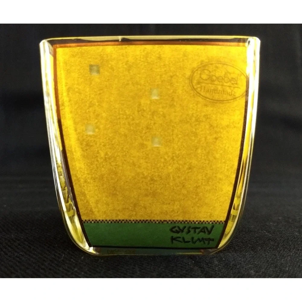 Goebel Artis Orbis Gustav Klimt Glass Votive Candle Holder Adele Bloch-Bauer NOS